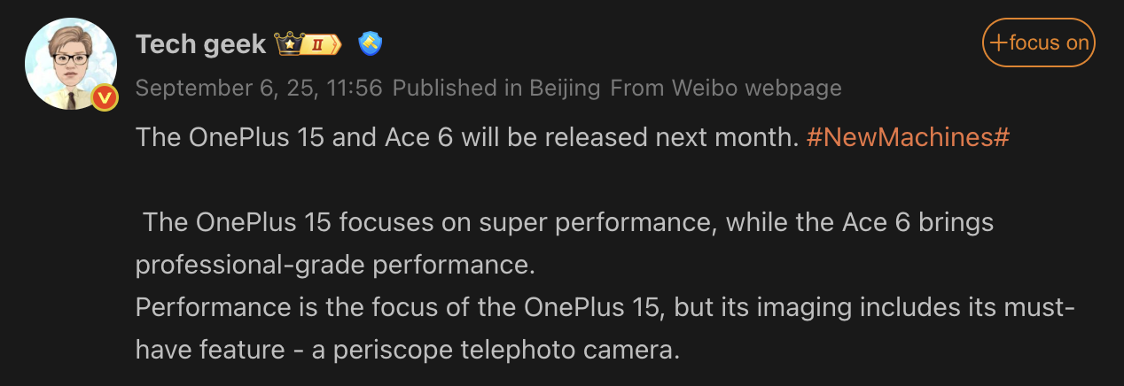 OnePlus 15 and OnePlus 15R Launch Timeline, Renders & Details Leaks
